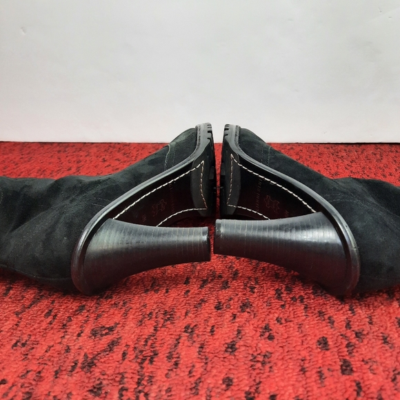 Gianni Bini Women's Heeled Boots Black Suede Leather Side Zip Size 8M - Picture 6 of 13